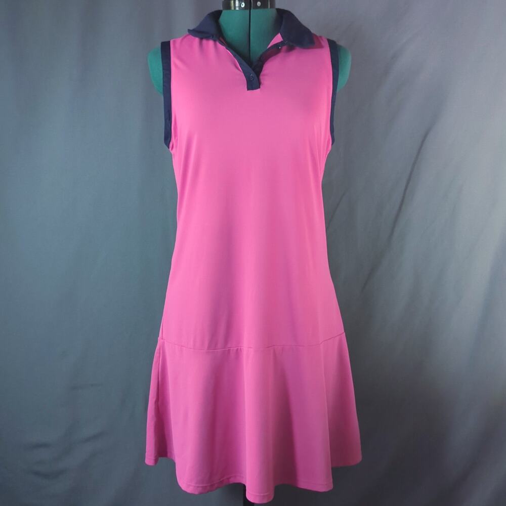 Lillie Green Pink Tennis Golf Polo Dress Small Preppy Sporty